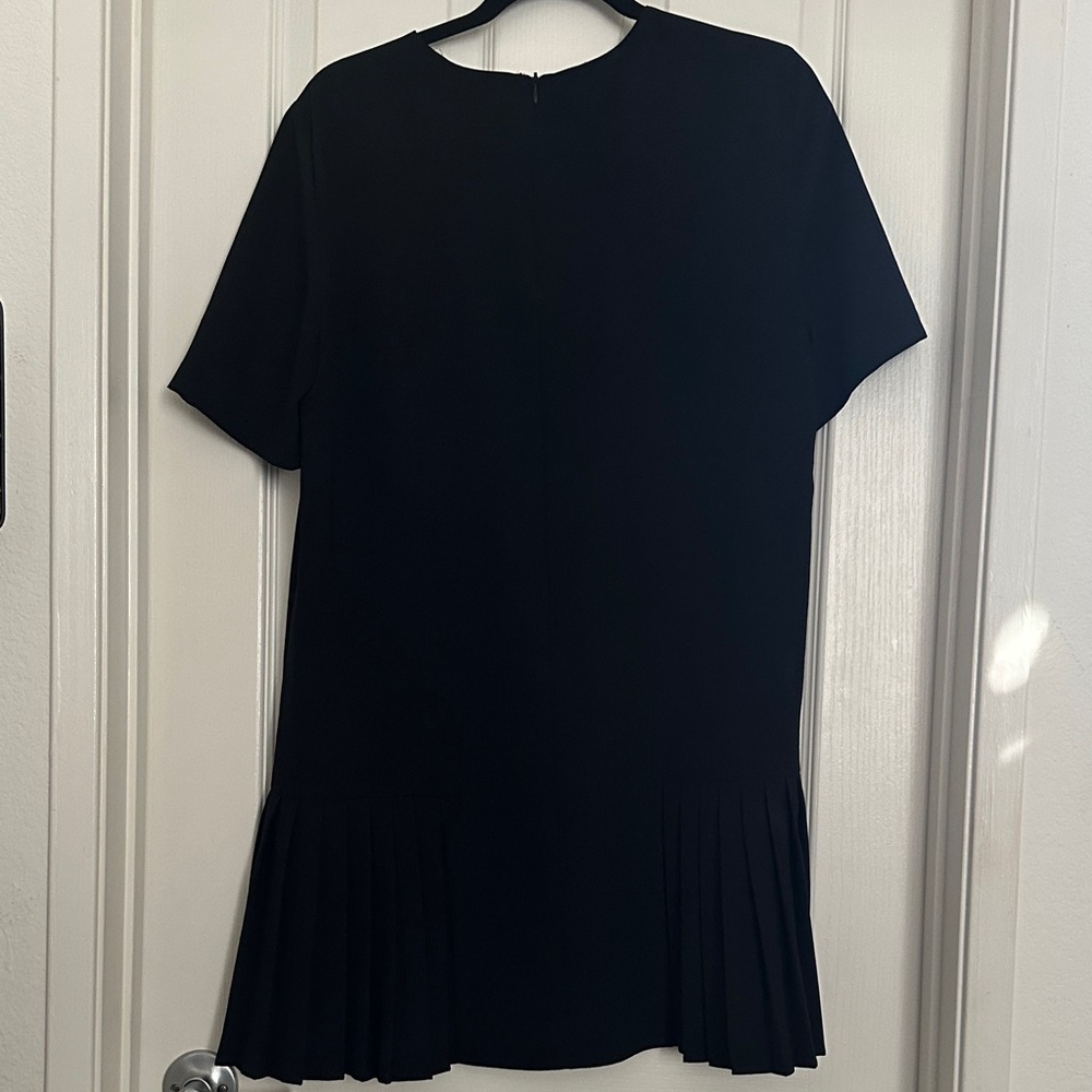 Zara Black Short-Sleeve Tunic with Pleated Hem - Picture 5 of 5